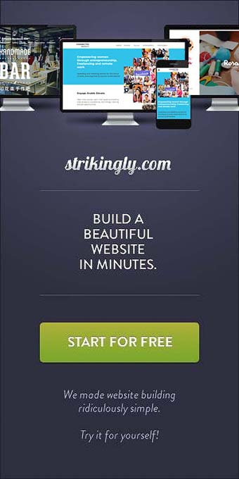 Come and try Strikingly! Super easy to use website builder and e-commerce shop opening platform
